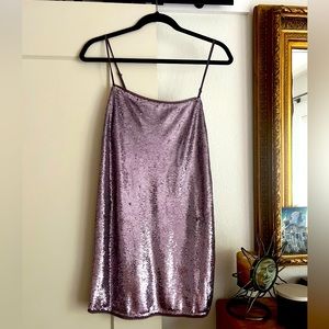 Purple Sequin Free People Mini Dress